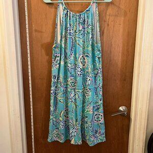 Size L - Lilly Pulitzer - NWT - Blue and Pink Sundress w/Hidden Shorts
